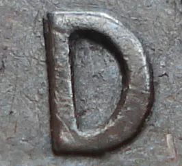 Re-engraved D in LAND