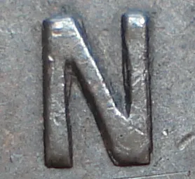 Re-engraved N in CENT