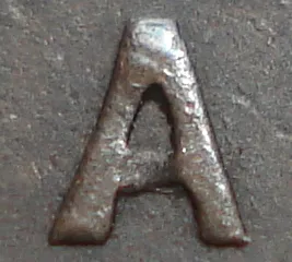 Re-engraved A in LAND