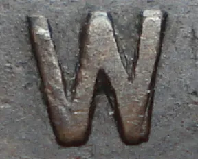 Re-engraved W in NEWF