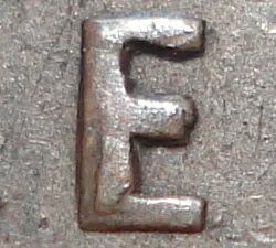 Re-engraved E in CENT