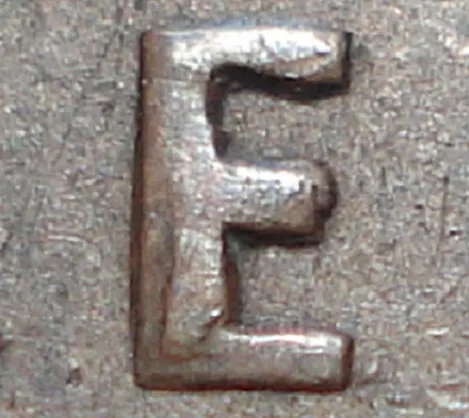 Re-engraved E in CENT