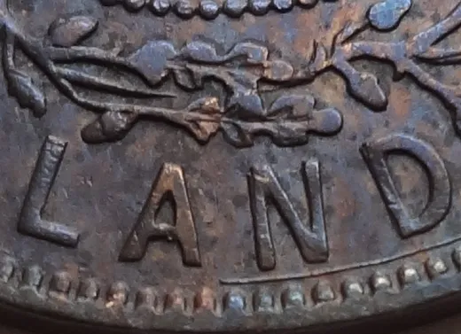 Re-engraved N & D in LAND b