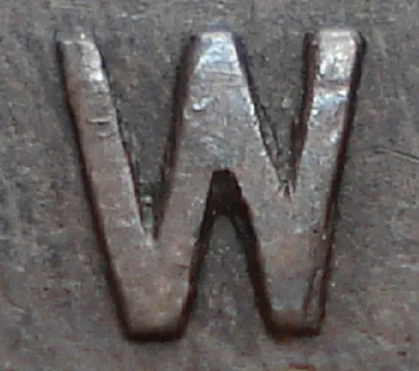 Re-engraved W in NEWF