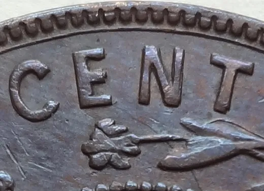 Re-engraved Letters in CENT