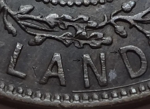 Re-engraved N & D in LAND