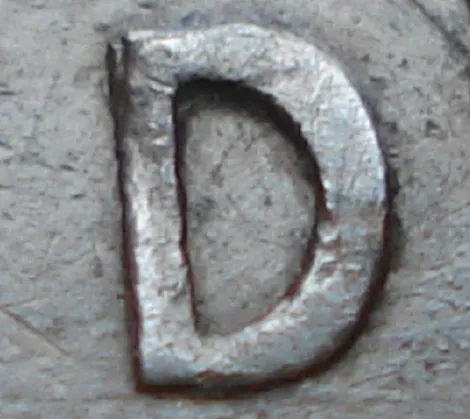 Re-engraved D in LAND