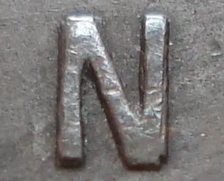 Re-engraved N in CENT