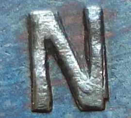 Re-engraved N in CENT