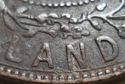 Re-engraved Letters in LAND