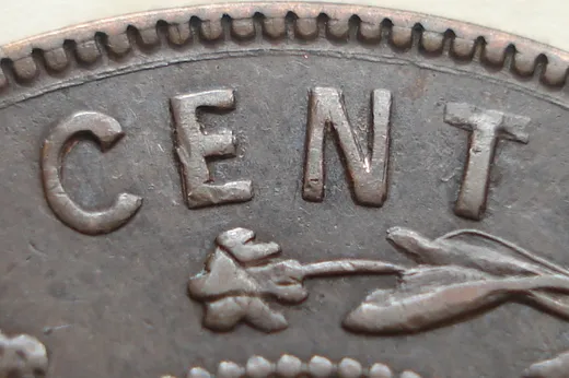 Re-engraved Letters in CENT