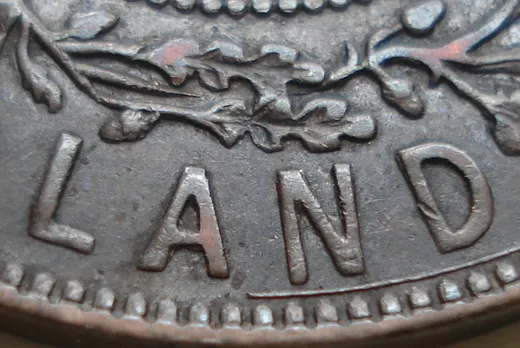 Re-engraved Letters in LAND