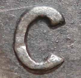 Re-engraved C in CENT