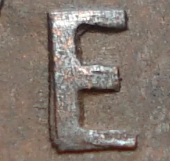 Re-engraved E in NEWF