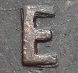 Re-engraved E in CENT