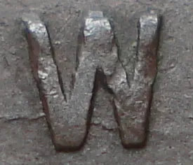Re-engraved W in NEWF