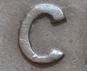 Re-engraved C in CENT