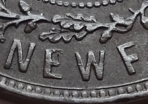 Medium Date, Repunched 1 & 7