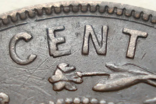 Re-engraved Letters in CENT
