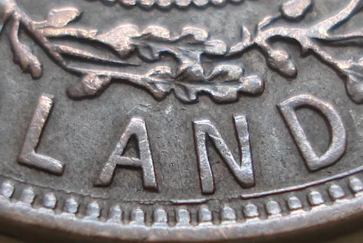 Re-engraved Letters in LAND