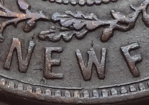 Re-engraved Letters in NEWF