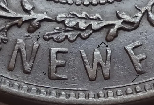 Re-engraved Letters in NEWF