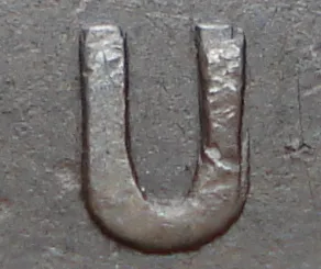 Re-engraved U in OUND