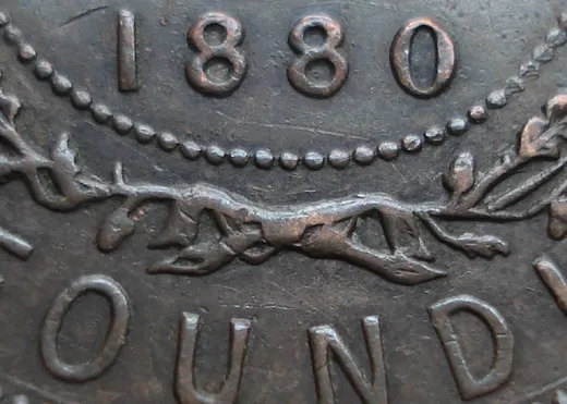 TYPE IV (a) · Narrow Date, Oval 0, Repunched 8's