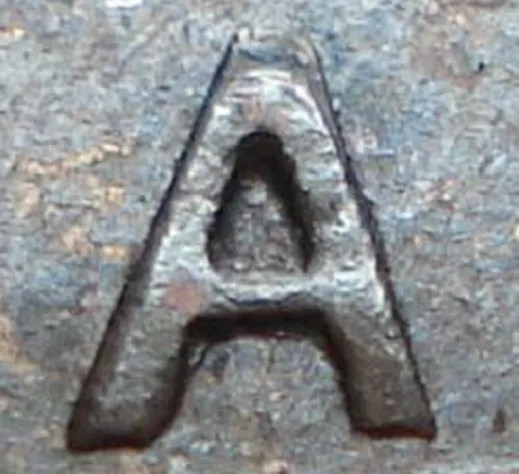 Re-engraved A in LAND
