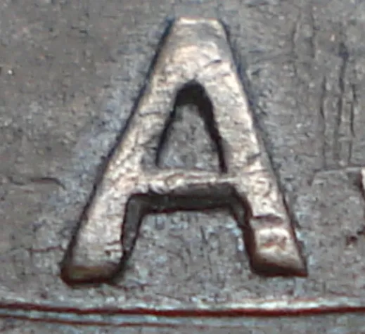 Re-engraved A in LAND