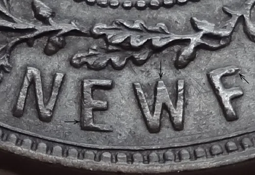 Letter Details in NEWF Re-engraved [E, W & F]