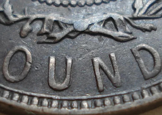 Re-engraved U in OUND