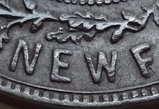 Re-engraved F in NEWF