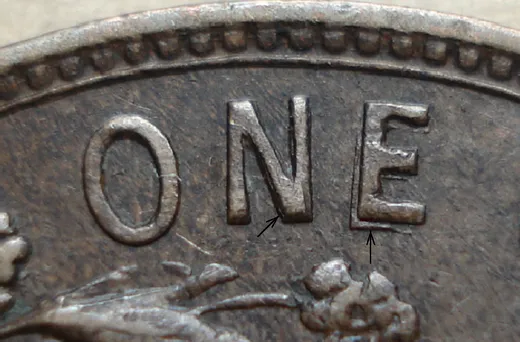 Re-engraved N & E in ONE