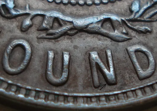 Re-engraved Letters in OUND