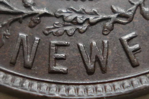 Re-engraved E & F in [NEWF]