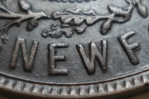 Re-engraved E & F in [NEWF]