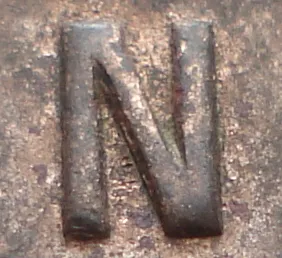 Re-engraved N in CENT