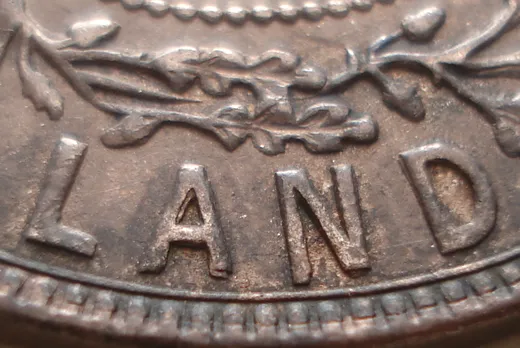 Re-engraved Letters in LAND