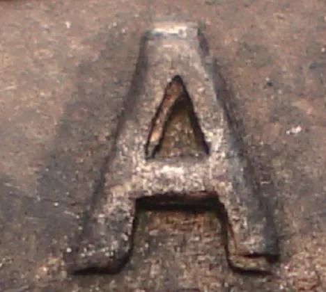 Re-engraved A in LAND
