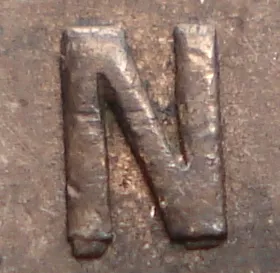 Re-engraved N in OUND