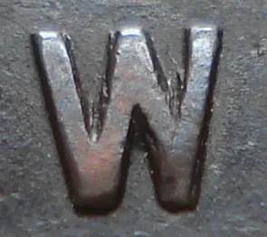 Re-engraved W in NEWF