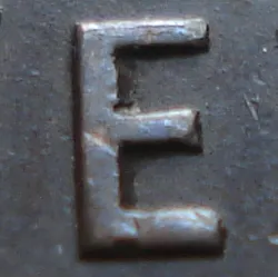 Re-engraved E in (NEWF