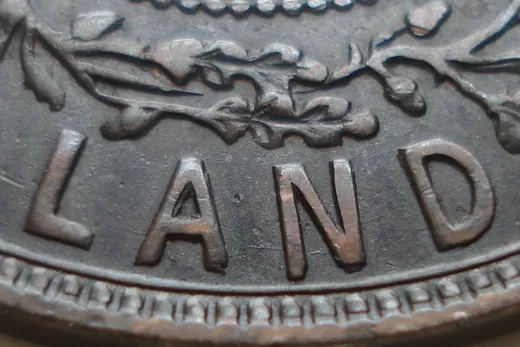 Re-engraved Letters in LAND