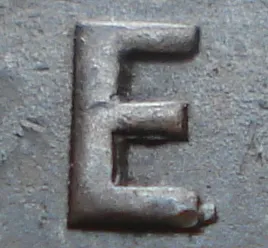 Re-engraved E in CENT