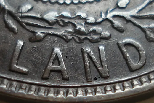 Re-engraved Letters in [LAND]