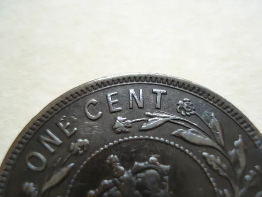Re-engraved N in CENT
