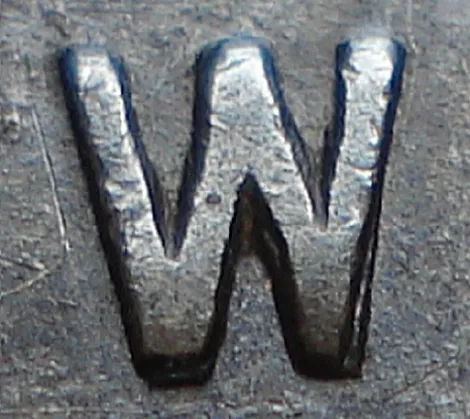 Re-engraved W in NEWF
