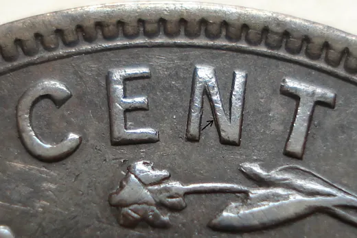 Re-engraved Letters in [CENT]