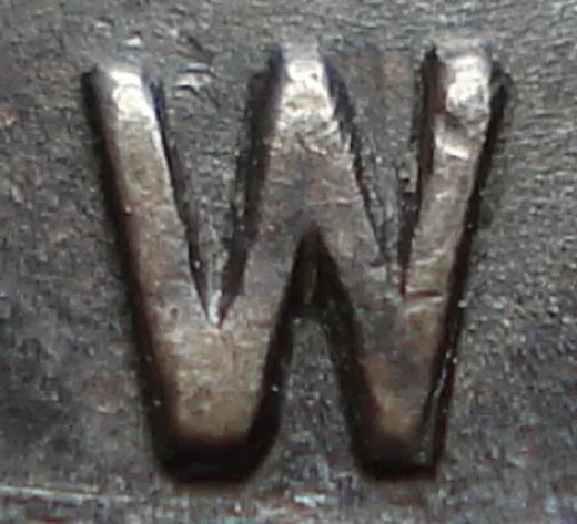 Re-engraved W in NEWF